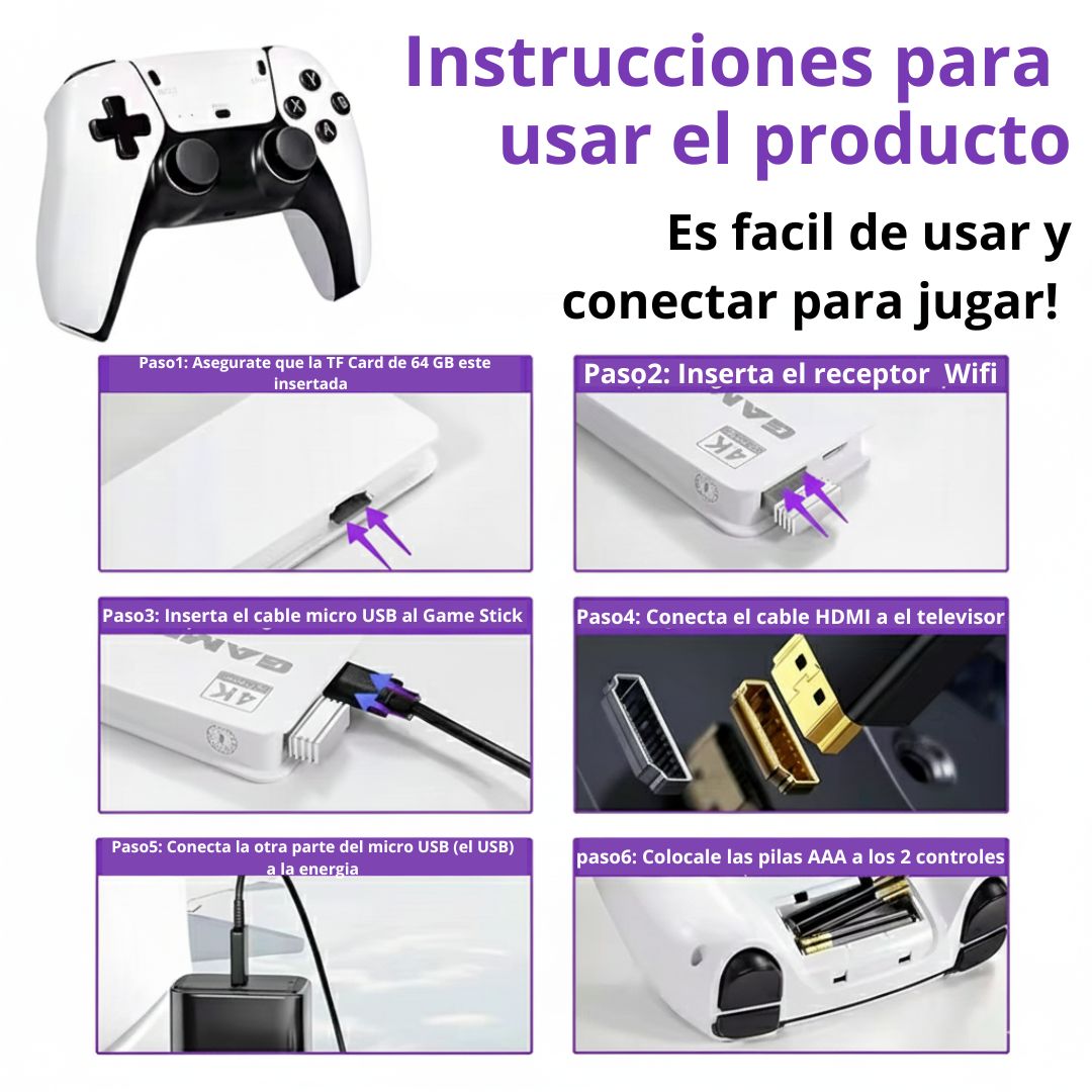 Consola Game Stick Play Station 5 con +20000 juegos